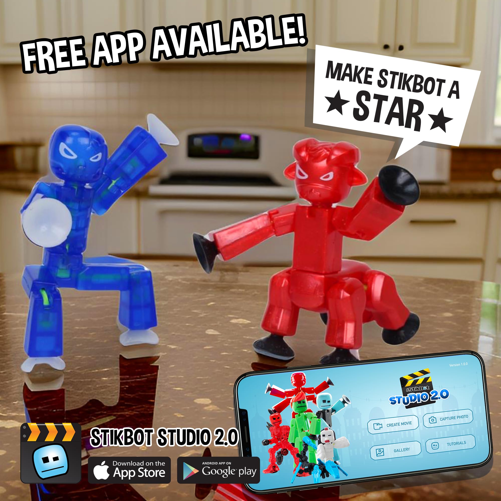 Amazon.com: Zing StikBot Dual Pack - Includes 2 StikBots